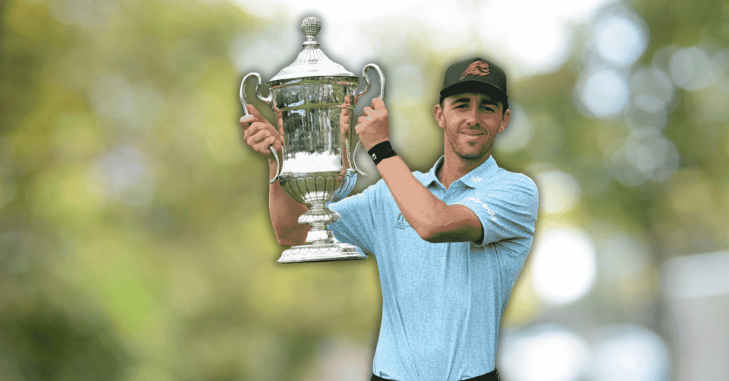 Professional golfer pictured during a tournament