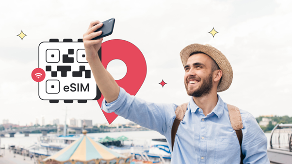 Smartphone with eSIM technology, among other travel essentials. Photo Courtesy: Jacob