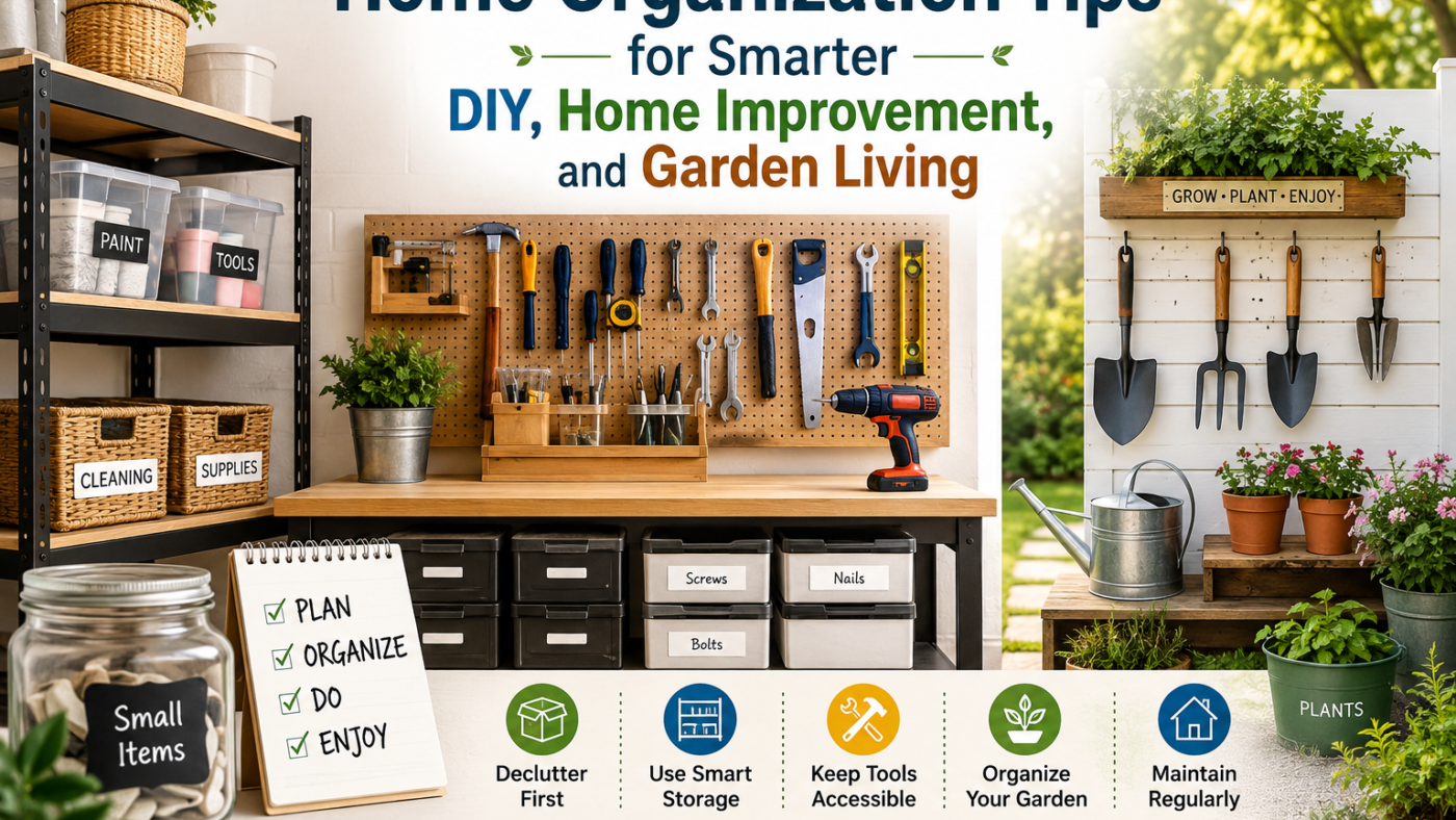 Home Organization Tips for Smarter DIY, Home Improvement, and Garden Living 