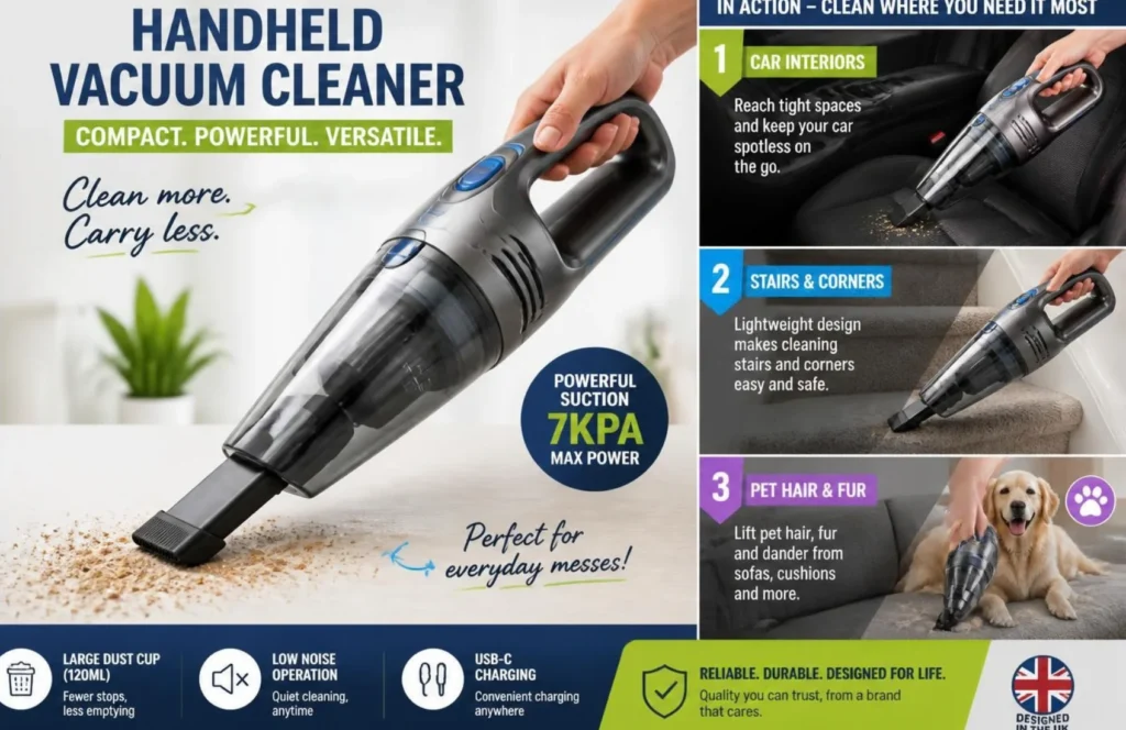 Handheld Vacuum UK: Choosing the Right Compact Cleaner for Cars, Stairs and Pet Hair